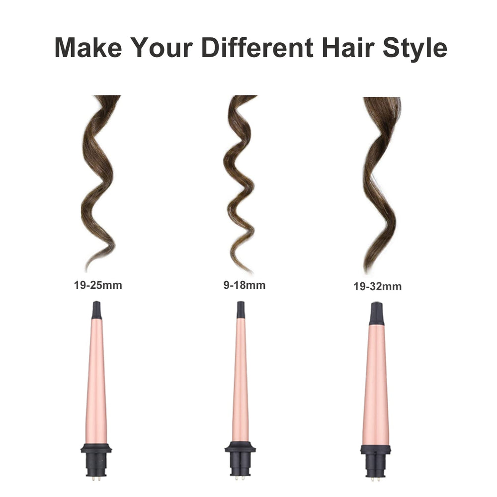 JAETON curling wand heat settings highlight fast preheat for quick styling