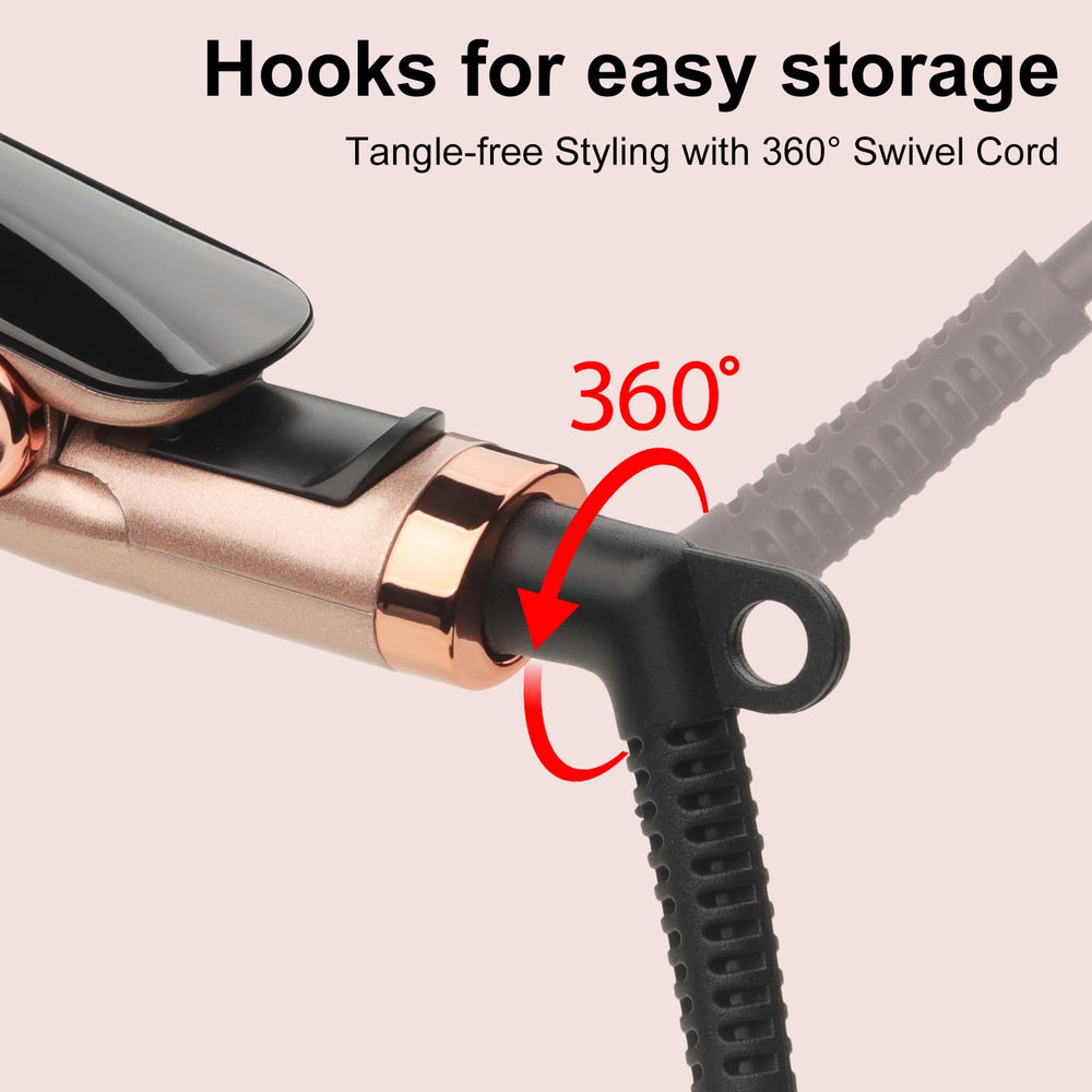 JAETON flat iron 3D floating plates prevent snagging during styling.