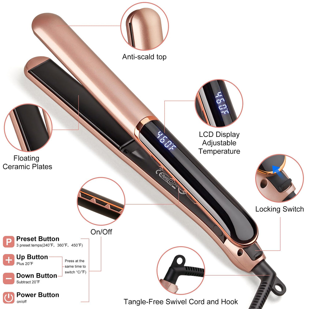 JAETON flat iron auto shut-off safety feature ensures peace of mind.