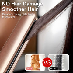 JAETON flat iron digital display shows precise heat for consistent styling.