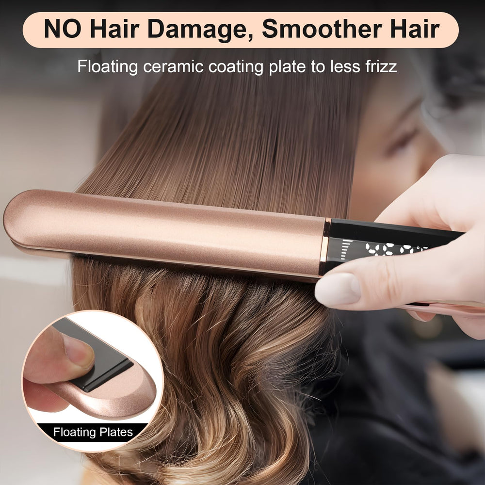 JAETON flat iron dual voltage travel-ready for styling anywhere you go.