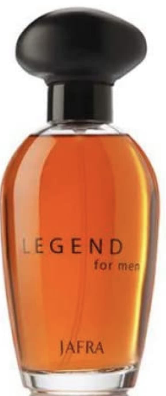 Jafra Legend for Men bottle front view highlighting bold masculine design.