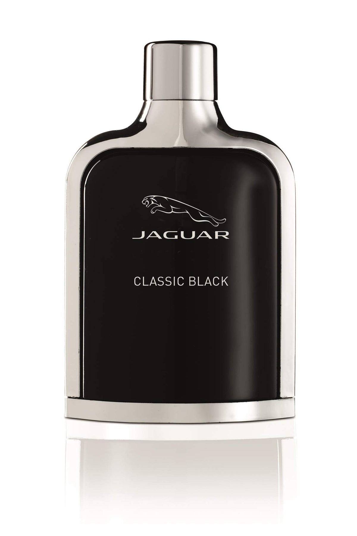 Jaguar Classic Black bottle-front showcasing sophisticated, confident daily wear.