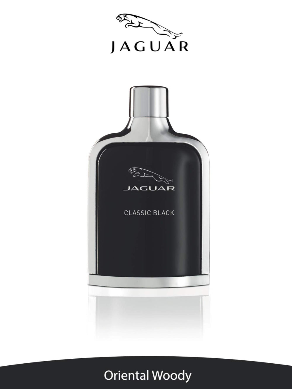 Jaguar Classic Black citrus-top-notes visual emphasizes a fresh daytime scent.