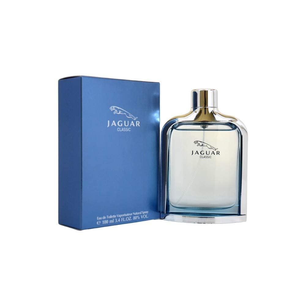 Jaguar Classic Blue outer box packaging for luxury presentation