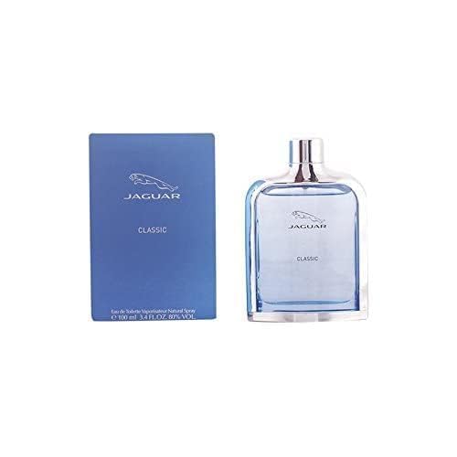 Jaguar EDT on a dresser top suggests versatile wear.