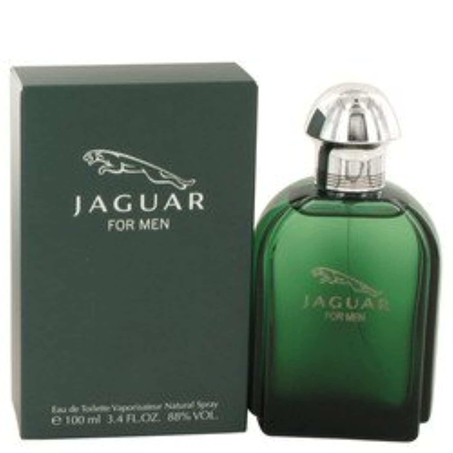 Jaguar EDT spray action captures a quick fragrance cue.