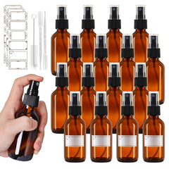 Jaisie.W 60ml amber glass spray bottle closeup showing durable travel-friendly design