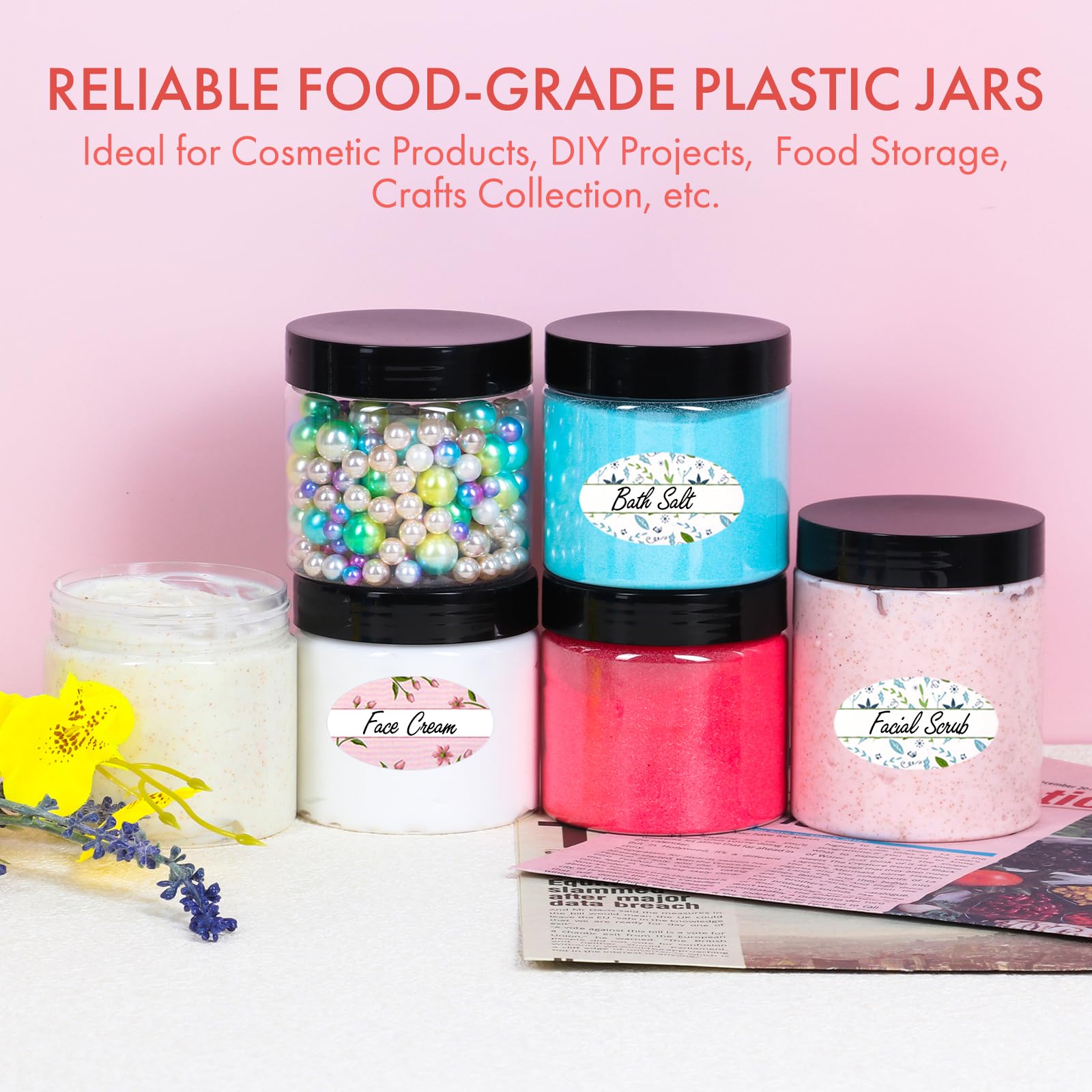 Jaisie.W sugar scrub jar kitchen storage demonstrates versatile beauty container.
