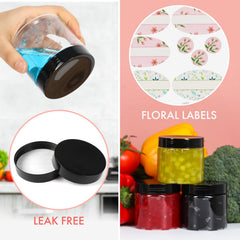 Jaisie.W transparent 6oz jar wide-mouth for easy access to creams.
