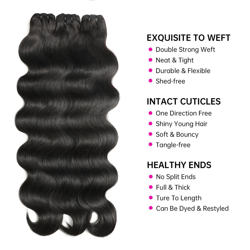 Jaliyah bundles 20in body-wave weft offer versatile styling options.