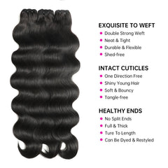 Jaliyah bundles 20in body-wave weft offer versatile styling options.