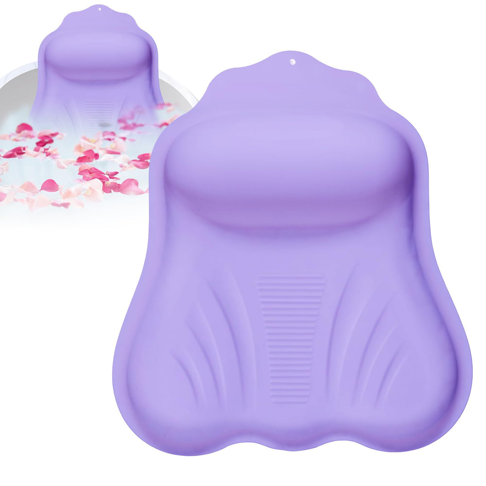 Jalopink silicone bath pillow with 4D air-cushion for head and neck comfort.