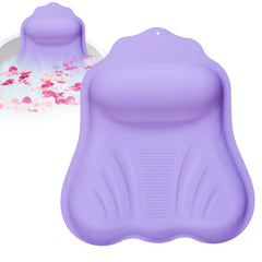 Jalopink silicone bath pillow with 4D air-cushion for head and neck comfort.