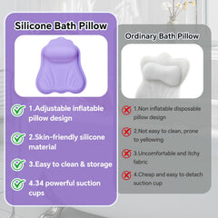 Jalopink neck support pillow for ergonomic tub lounging.