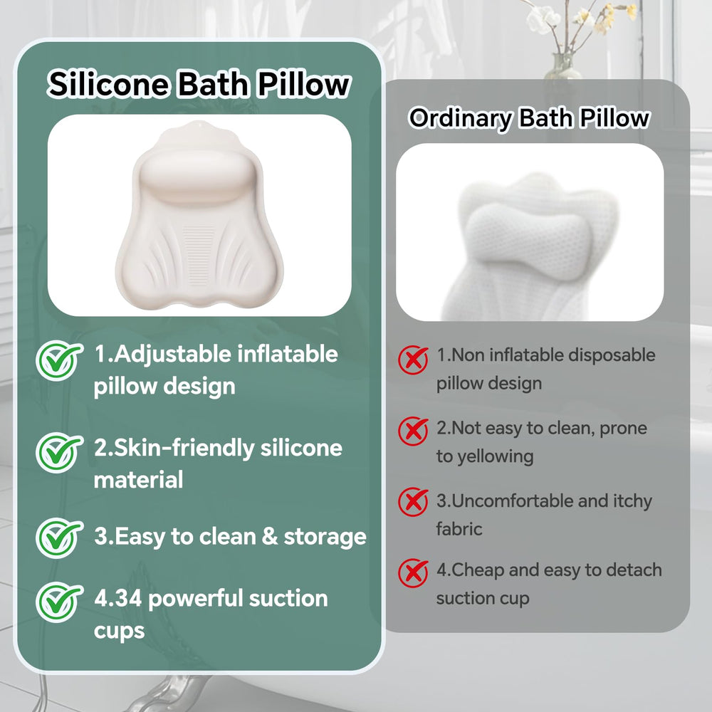 Jalopink 4D air-cushion pillow highlights ergonomic neck and back support.