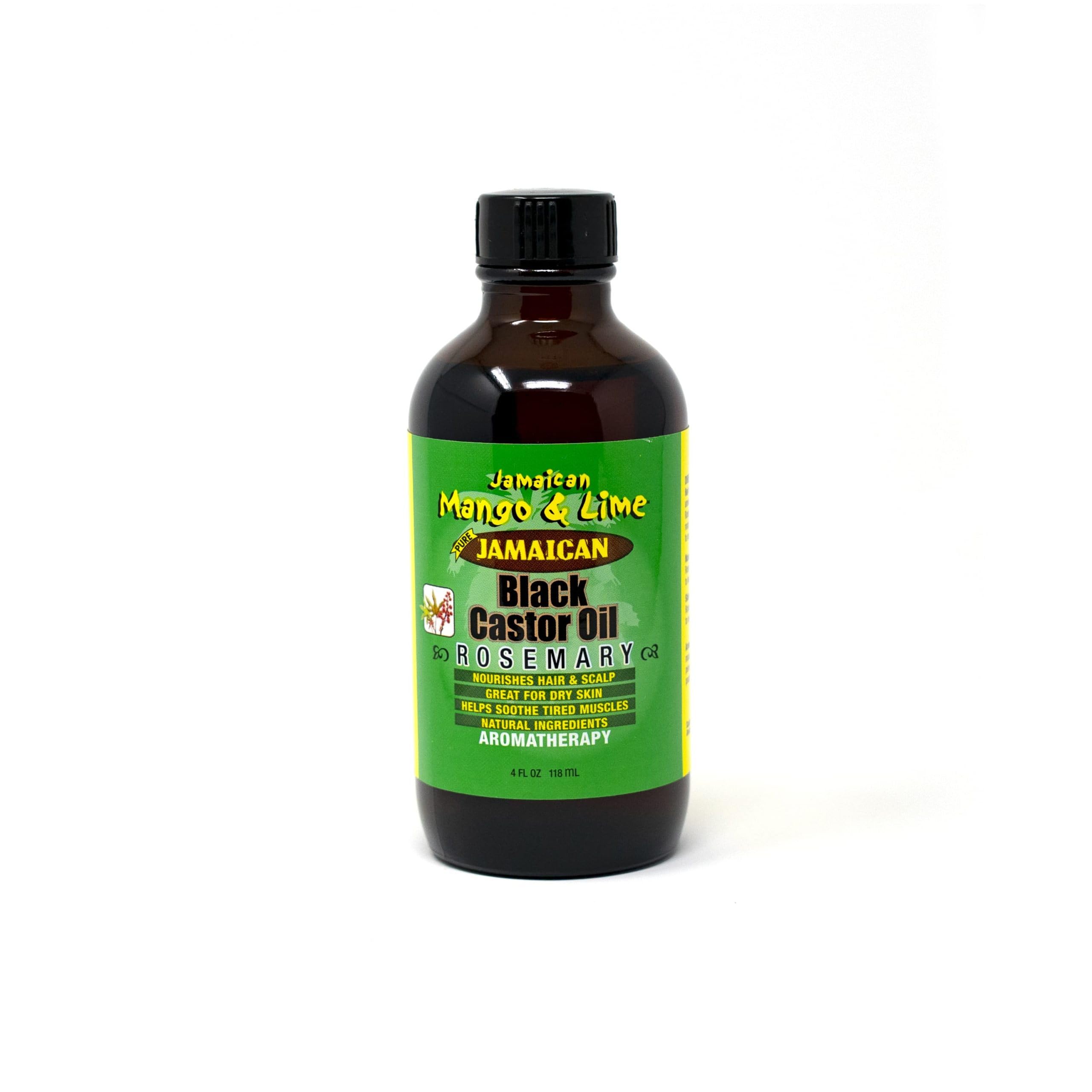 Jamaican Mango & Lime Black Castor Oil bottle nourishes hair and scalp.