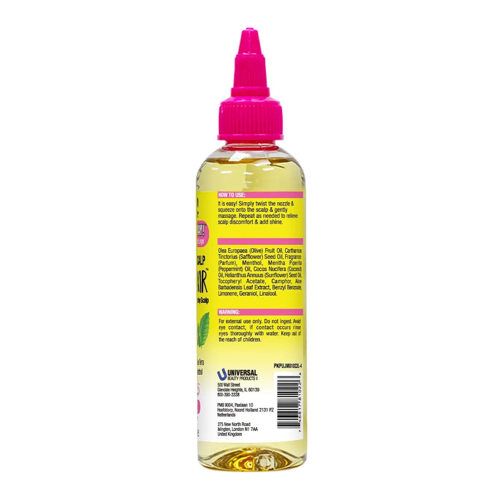 Jamaican Mango & Lime Braids Your Way Elixir scalp care for comfort under protective styles.
