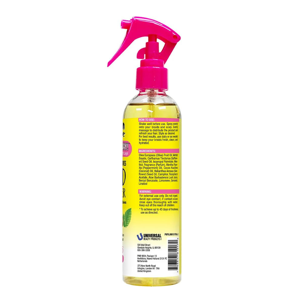 Jamaican Mango Lime lightweight hydration spray absorbed quickly by braids