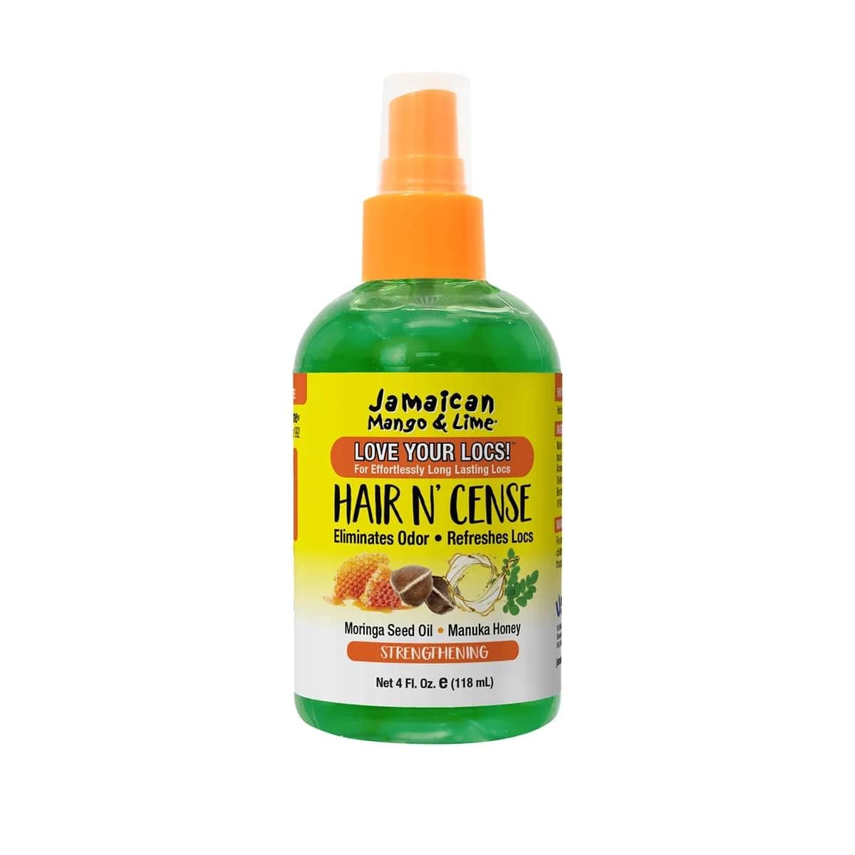 Jamaican Mango & Lime Love Your Locs spray bottle highlighting lightweight odor relief for protective styles