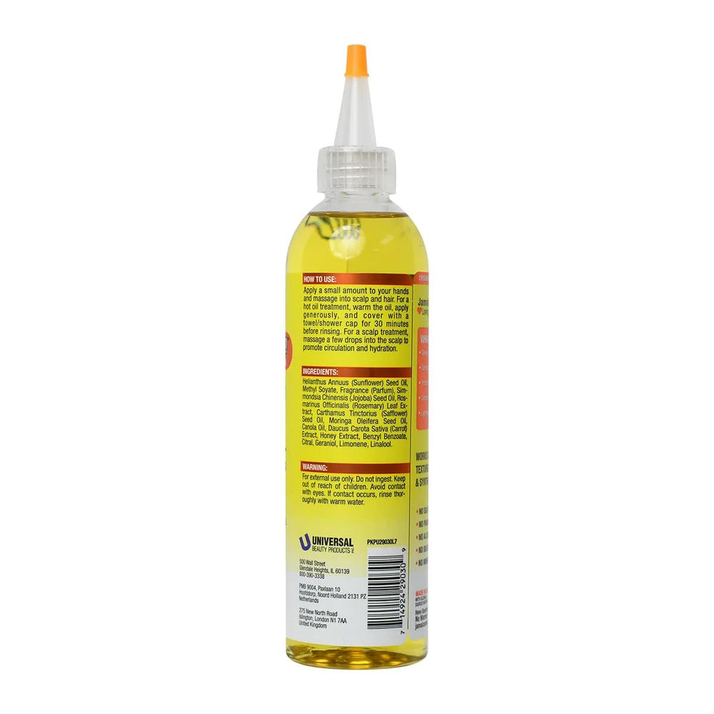 Jamaican Mango & Lime Love Your Locs Island Oil dispensing action for quick scalp relief.