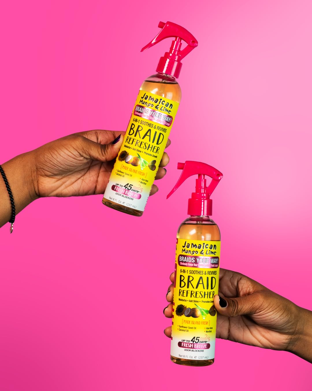 Jamaican Mango Lime tight braid relief application on scalp