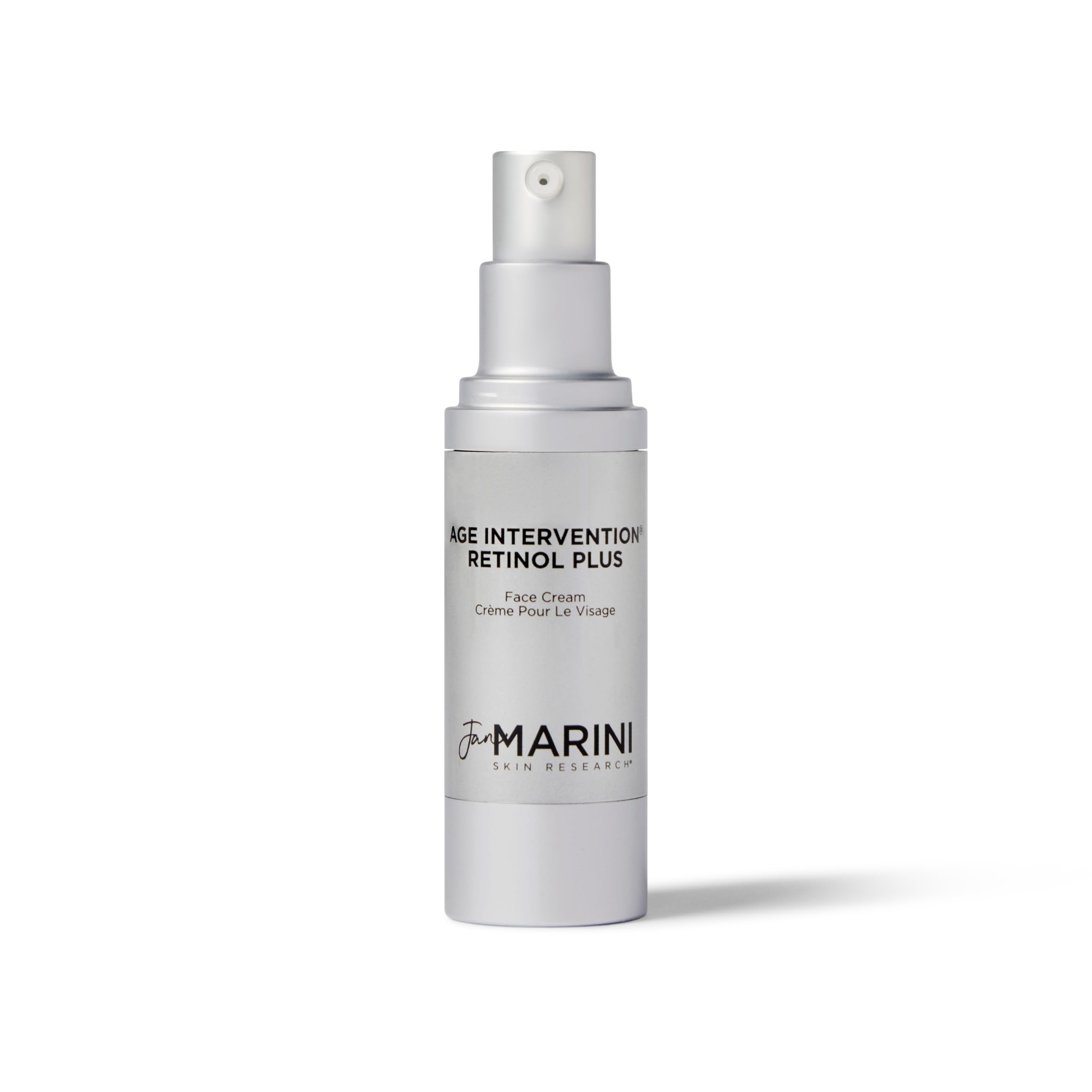 Jan Marini Age Intervention Retinol Plus jar closeup highlights creamy texture for smoother skin