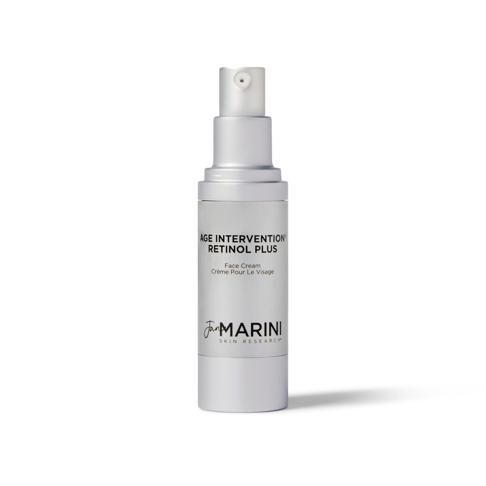 Jan Marini Age Intervention Retinol Plus jar closeup highlights creamy texture for smoother skin