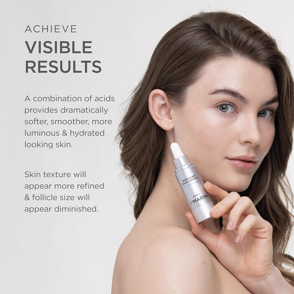 Jan Marini Bioclear Face Lotion swirl texture demonstrates smooth blendability.