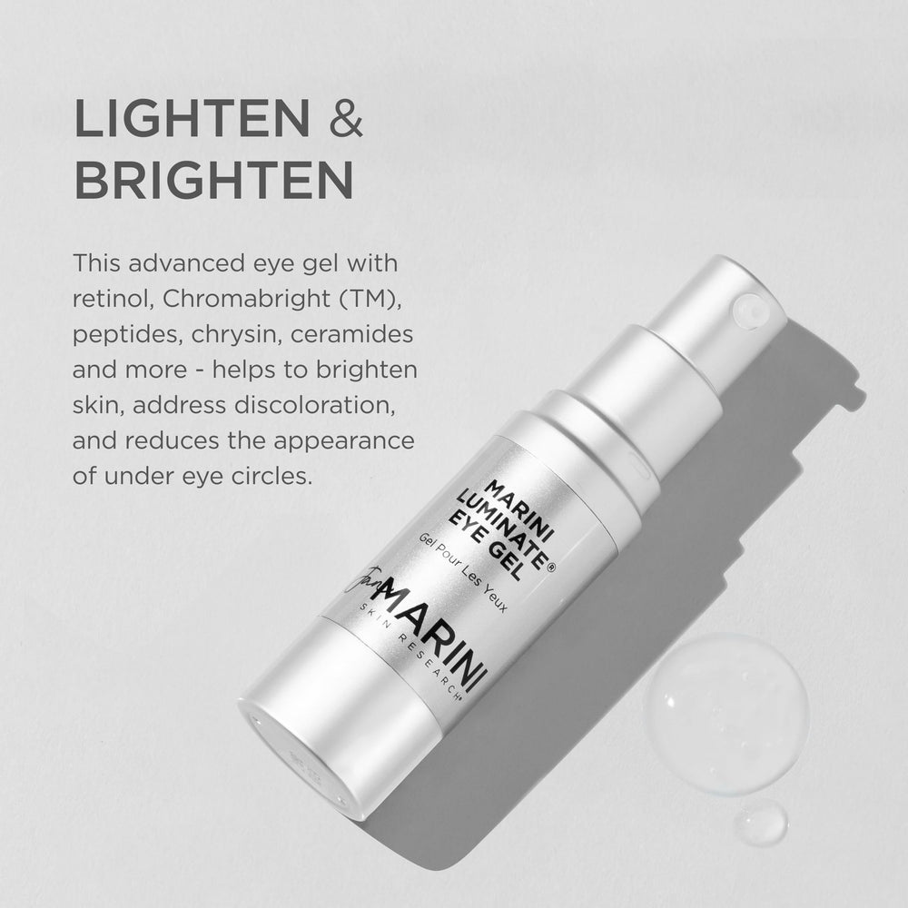Jan Marini Luminate Eye Gel swatch showing quick absorption for daily use