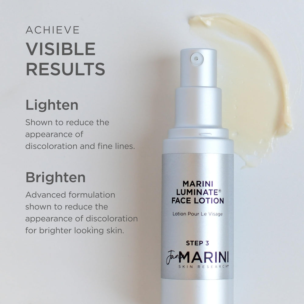 Jan Marini Luminate packaging front emphasizes compact one-ounce size