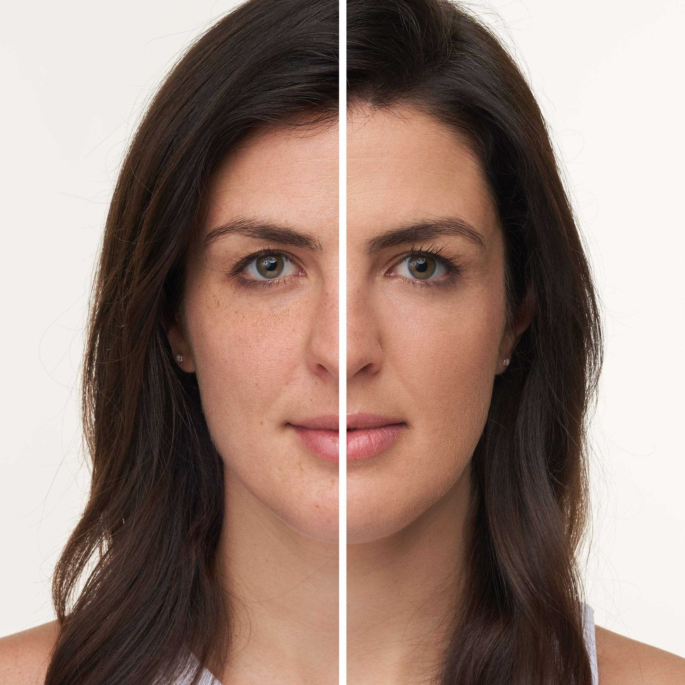 Jane Iredale Amazing Base close-up glow highlighting satin finish.