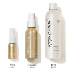 Jane Iredale Balance Hydration Spray with green tea extract for acne-prone skin refresh