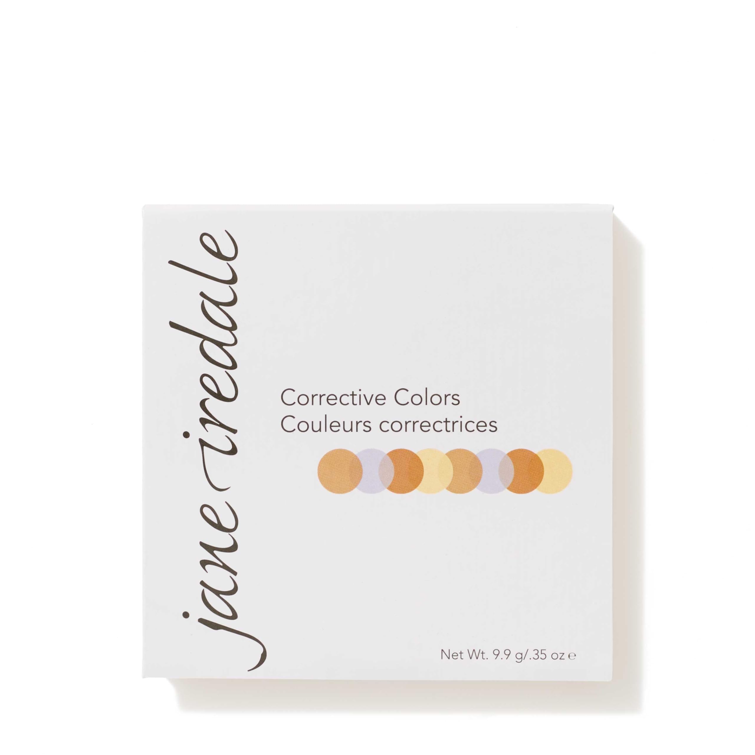 Jane Iredale Corrective Colors peach hides blue, purple or grey bruising