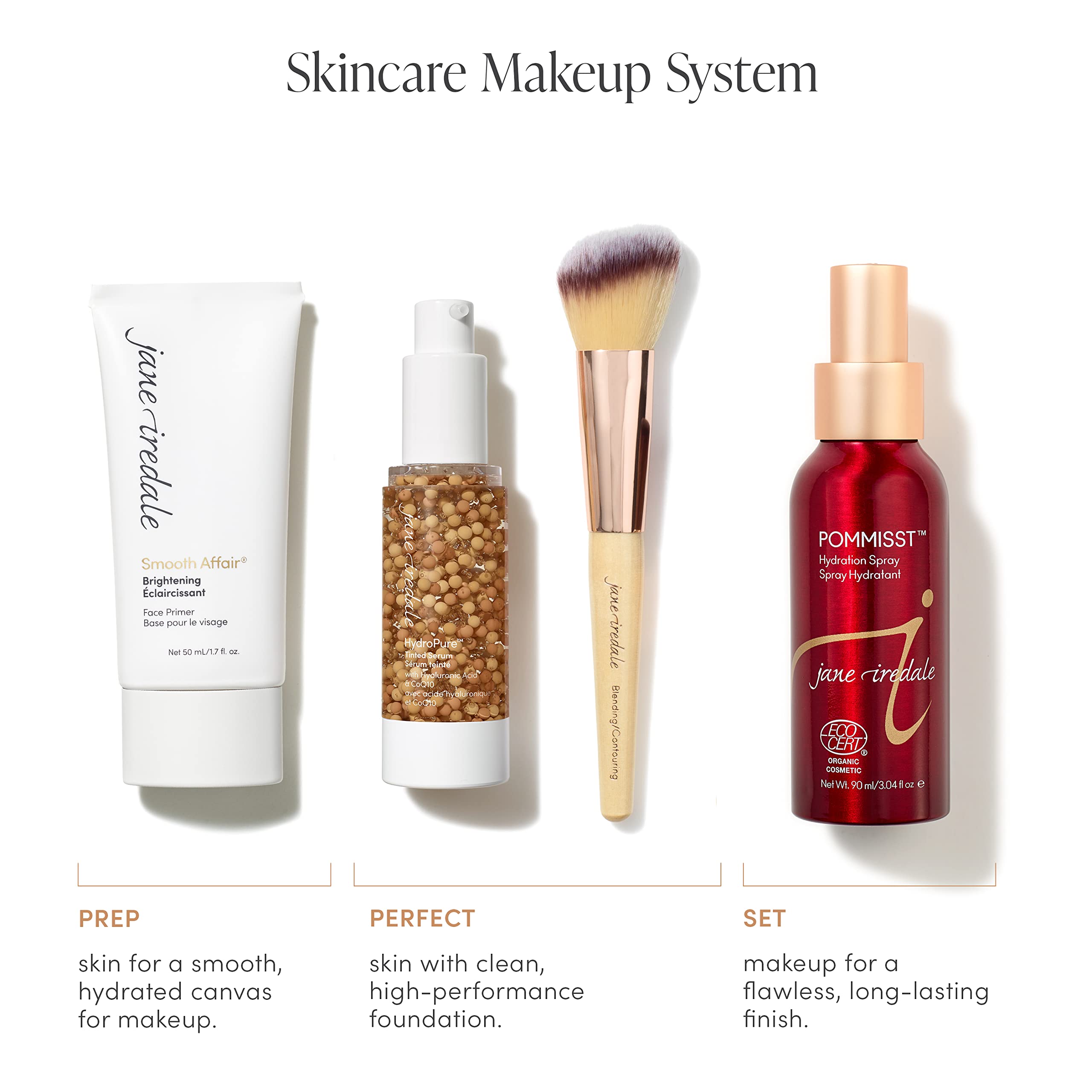 Jane Iredale HydroPure CoQ10 label close-up shows antioxidant support