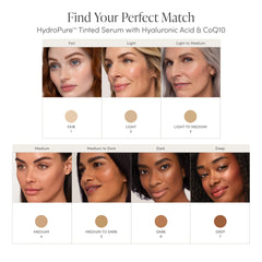 Jane Iredale HydroPure tinted serum natural finish on skin