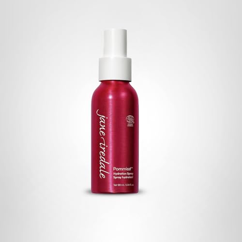 Jane Iredale Pommisst bottle showcasing a chemical-free facial mist for daily hydration.