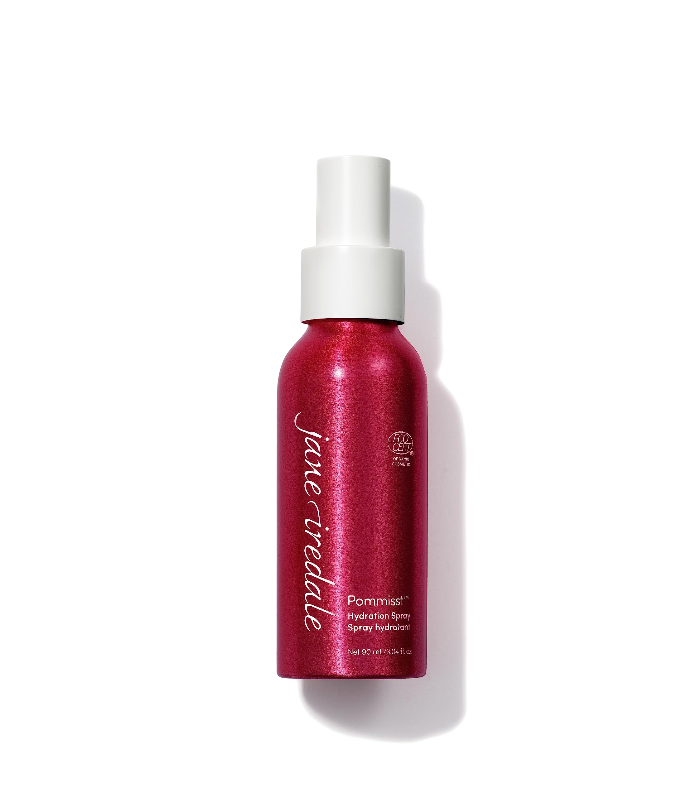 Jane Iredale Pommisst hydration spray bottle for facial hydration and makeup setting.