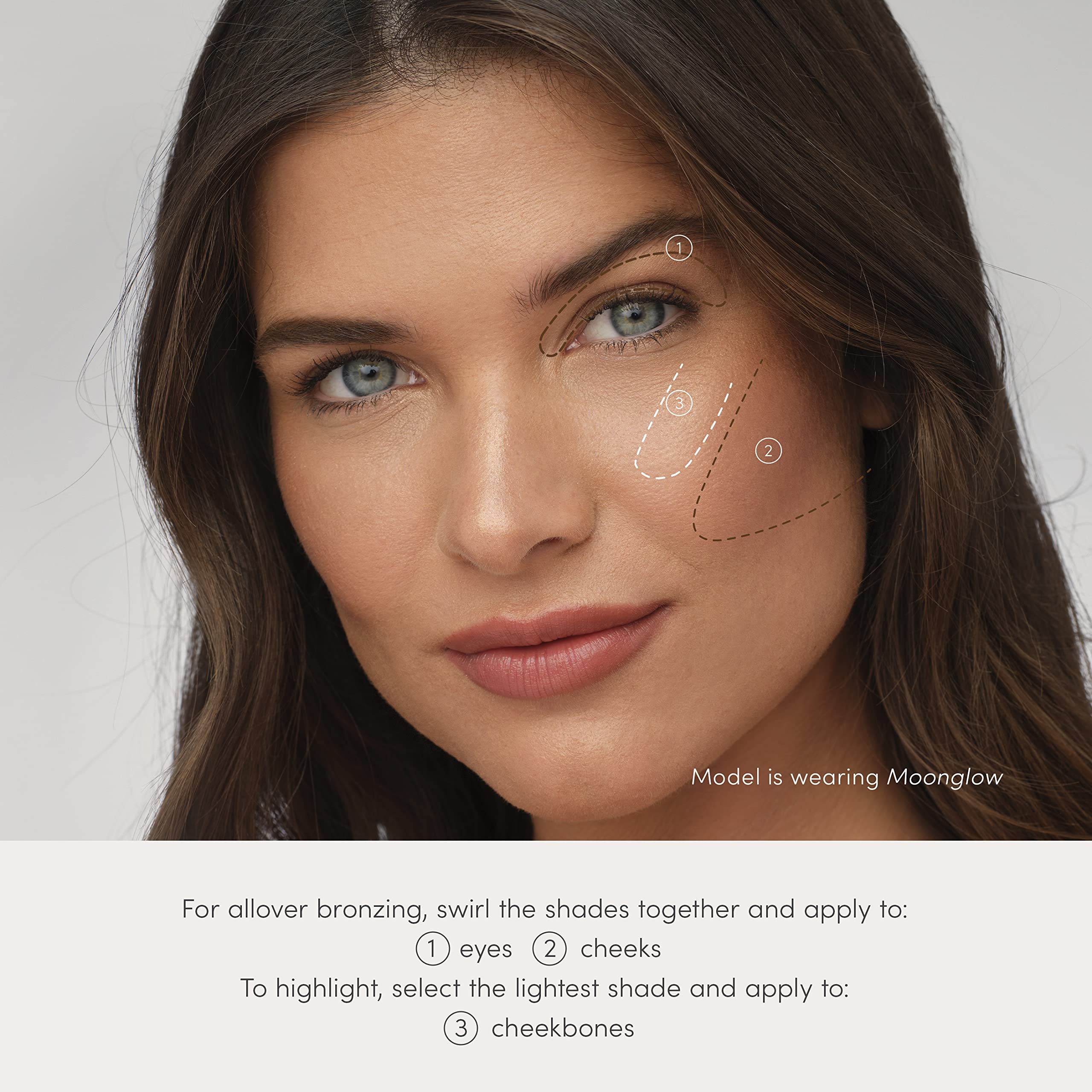 Jane Iredale PureBronze creamy formula prevents creasing and settling