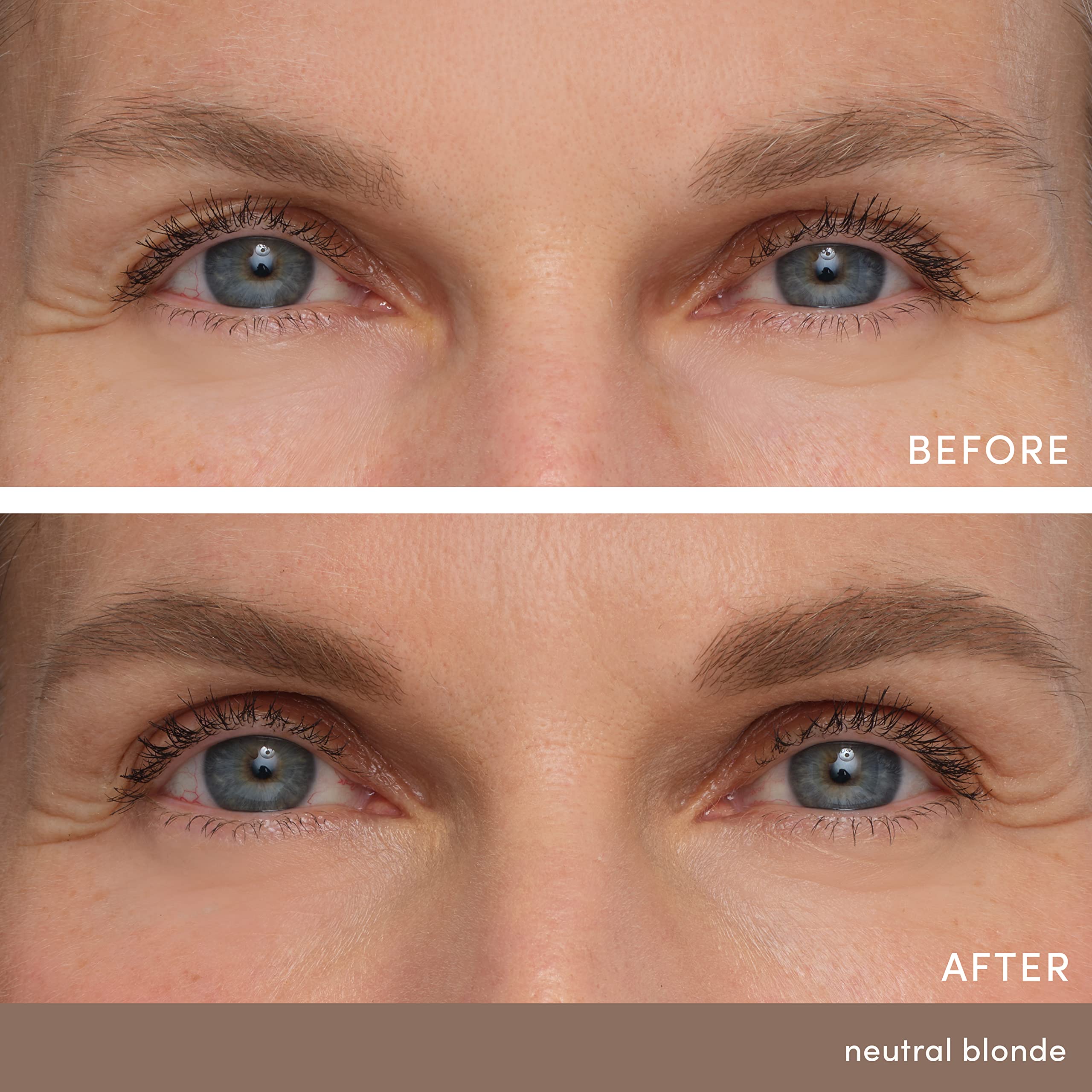 Jane Iredale PureBrow Brow Gel Neutral Blonde application demonstrates flexible hold