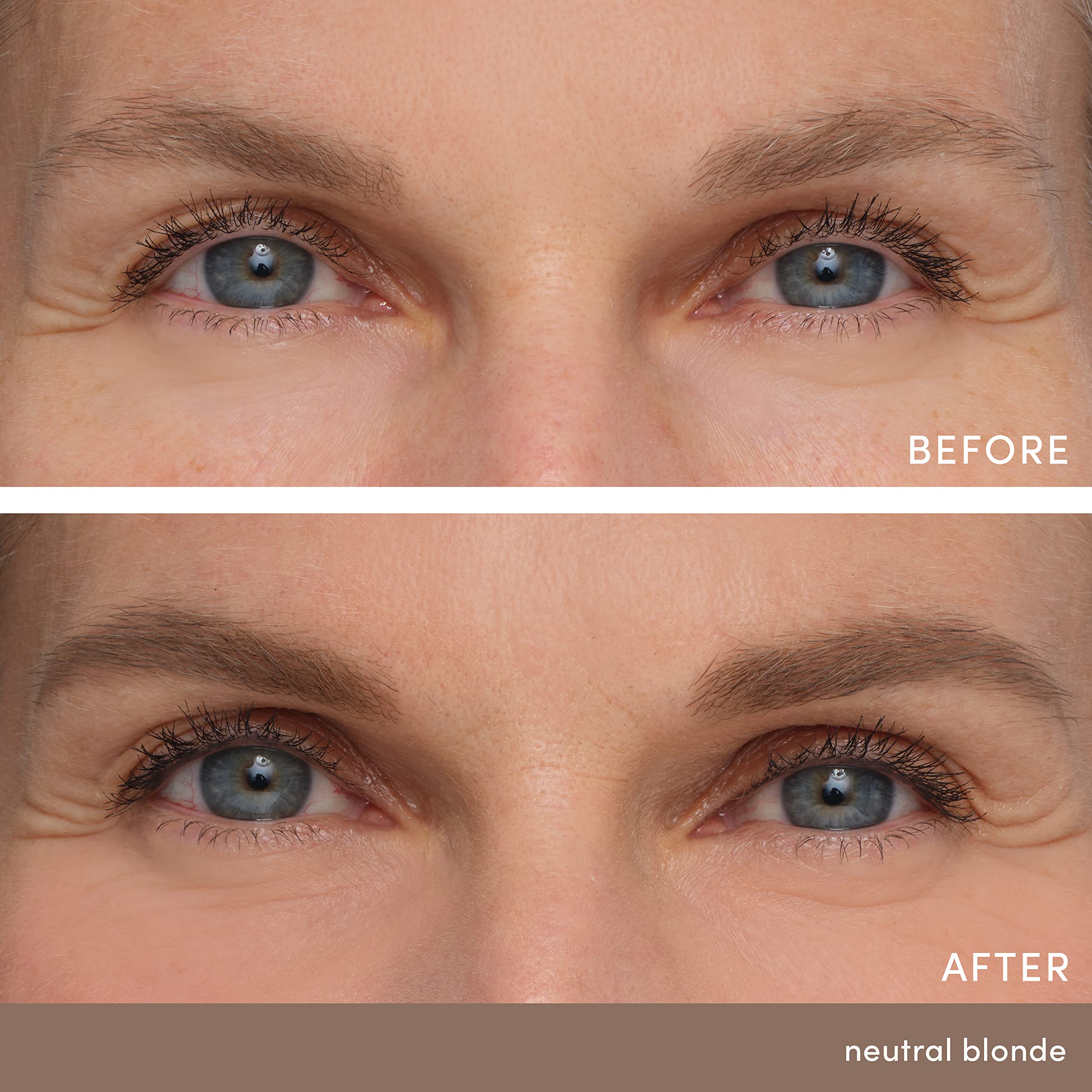 Jane Iredale PureBrow full-face application shows quick, natural brow enhancement.