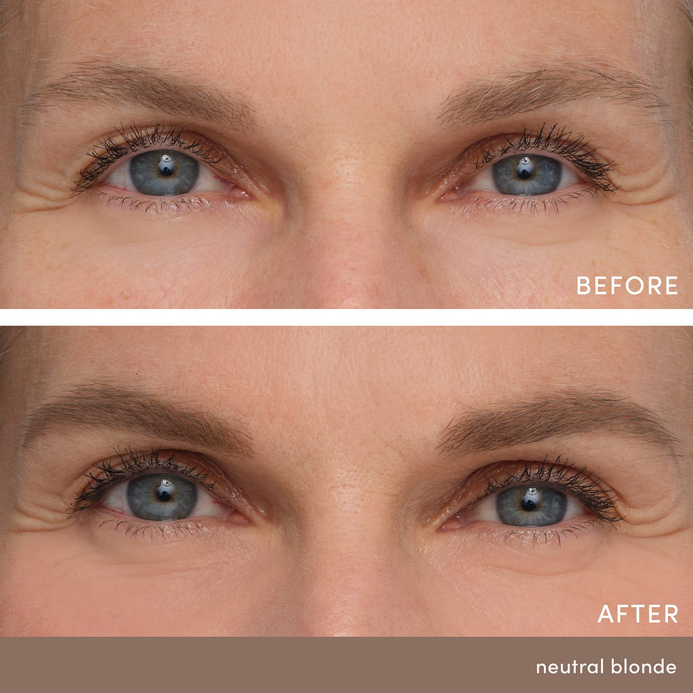 Jane Iredale PureBrow full-face application shows quick, natural brow enhancement.