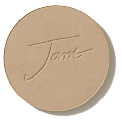 Jane Iredale PurePressed Base Riviera refill compact close-up shows buildable coverage for natural look