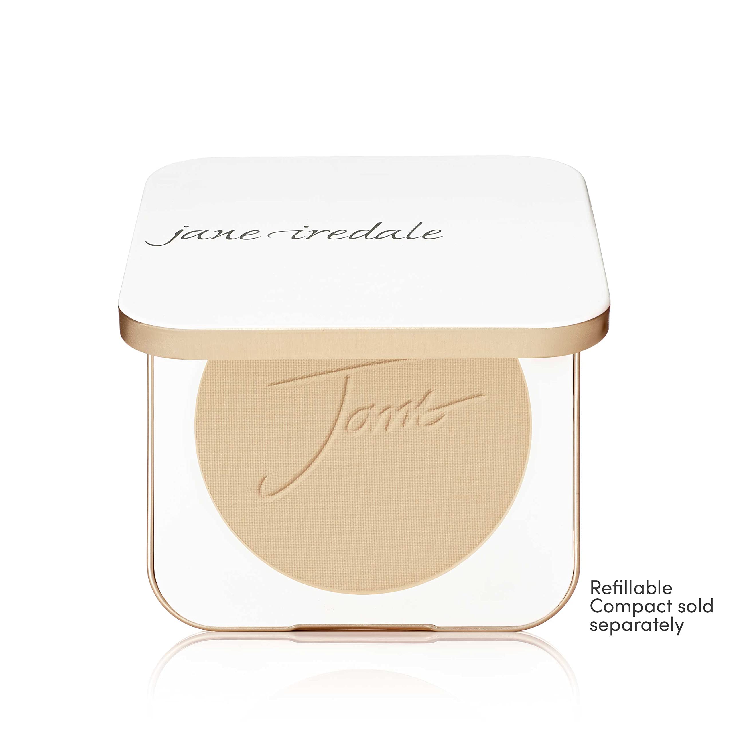Compact demo of SPF coverage in Jane Iredale PurePressed Base