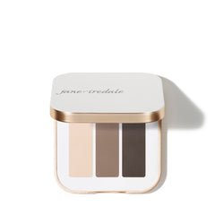 Jane Iredale PurePressed Eye Shadow Triple Riverstone swatches reveal rich, blendable color for versatile looks.