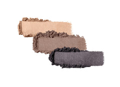 Jane Iredale PurePressed Eye Shadow Triple swatches demonstrate color payoff across tones.