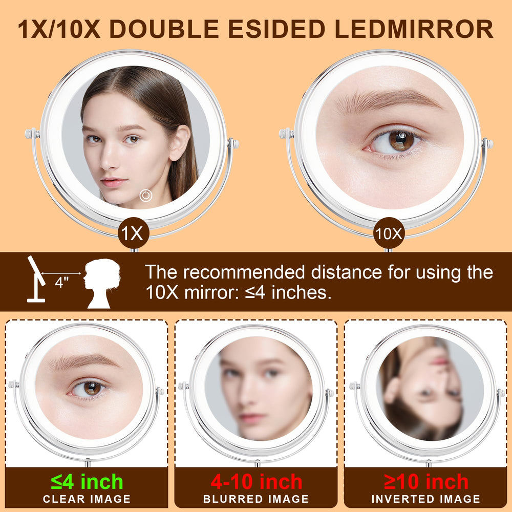 JANEEVA 360° rotation enables flexible angle adjustment for precise makeup.