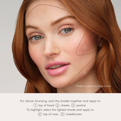 Jane Iredale PureBronze shimmer bronzer swatch 3 illustrating blush-like warmth.
