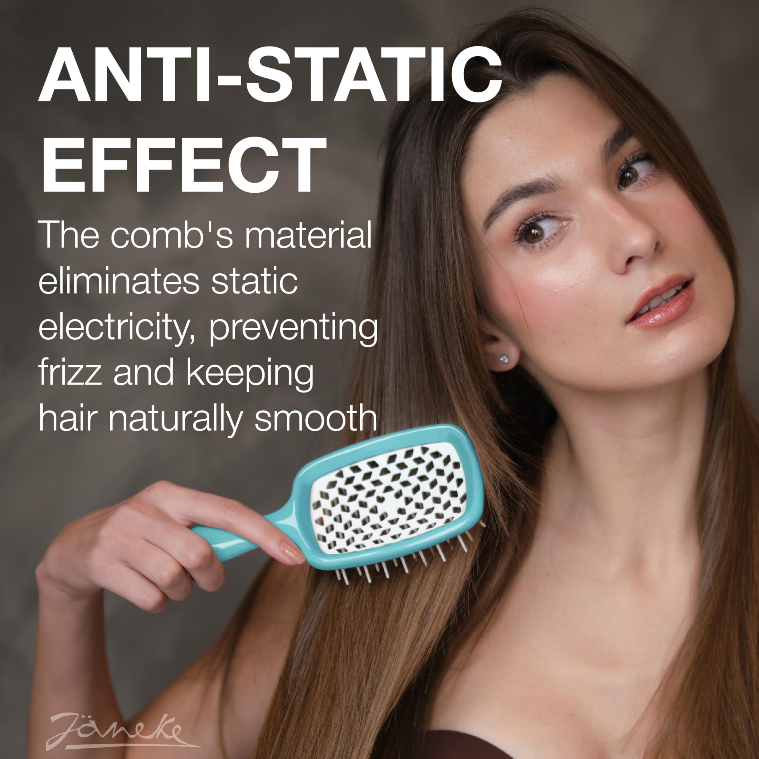 Janeke Superbrush heat-resistant design endures high temperatures for safe styling sessions.