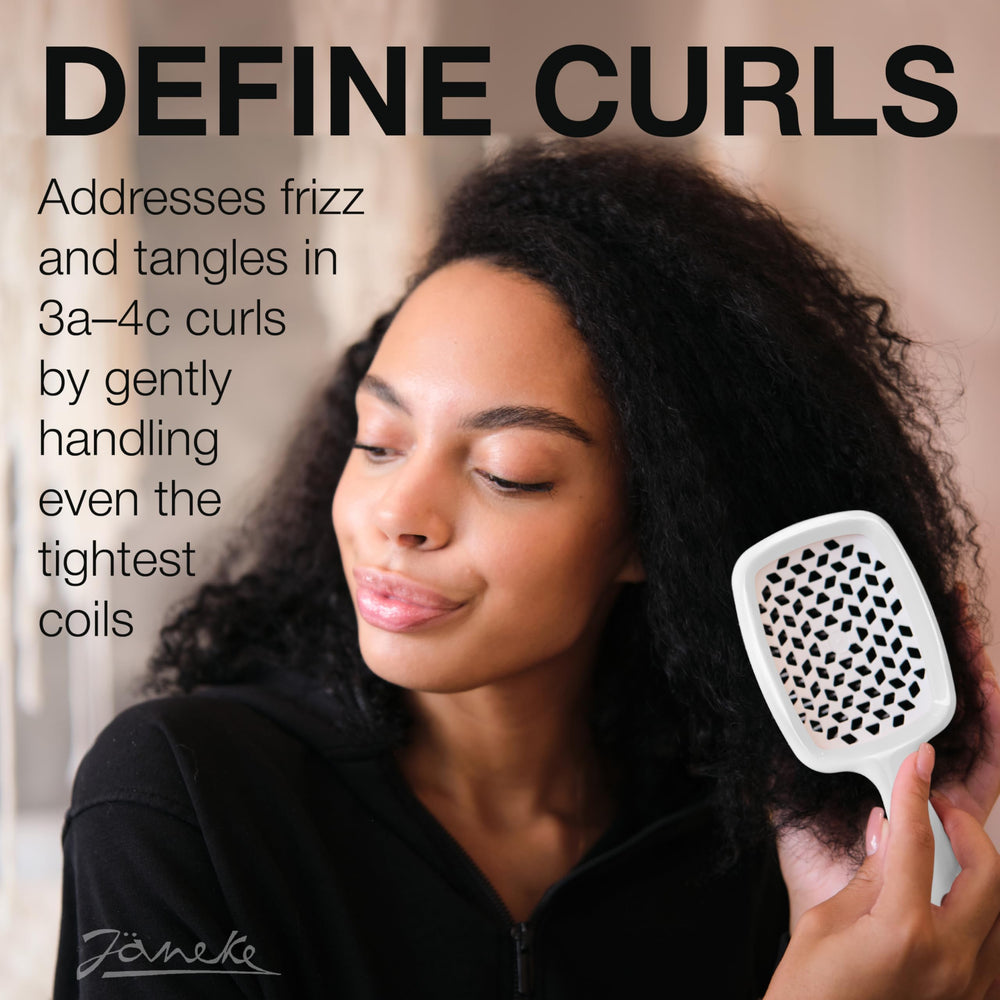 Adecuado para cabello rizado y grueso, distribuye la tensión de forma suave.